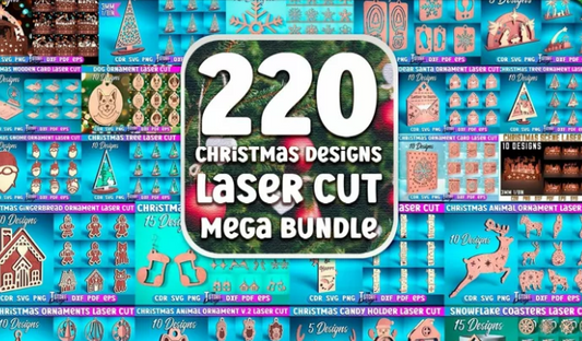 220 Christmas Lasrecut Designs