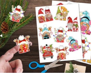 Christmas Gnome Stickers