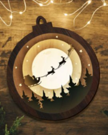 Santa Shadow Box Ornament