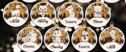 Wooden Christmas Ornaments Laser Cutting Files 140+ Designs