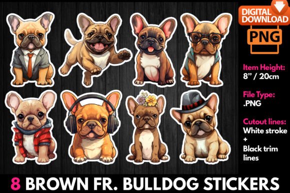 French Bulldog Stickers