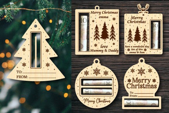 Christmas Ornament Money Holder