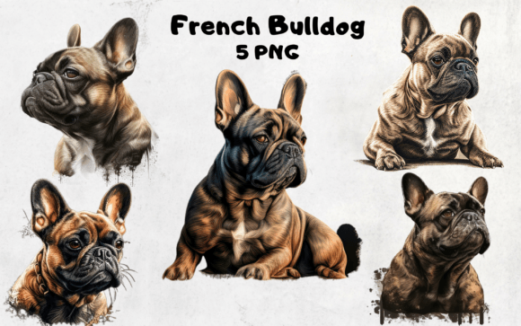 French Bulldog Painting Style