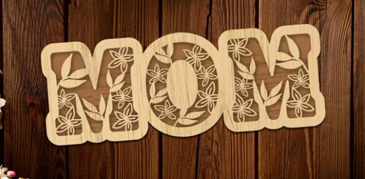 3D MOM with Floral Accent