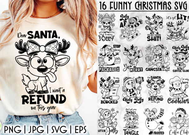 Funny Christmas SVG Bundle