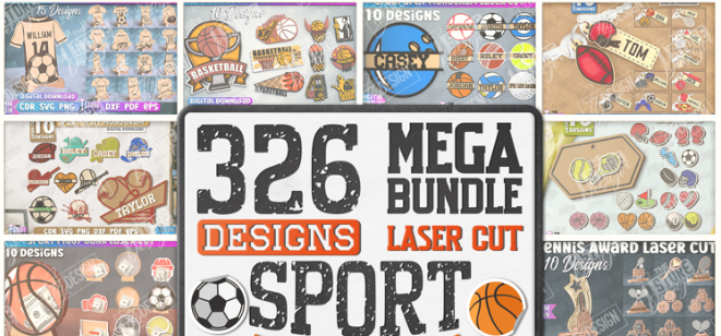 326 Sport Mega Bundle Laser Cut