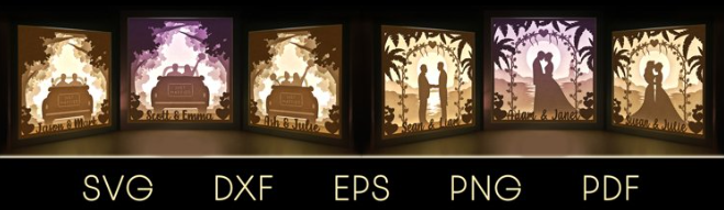 Customizable Wedding Shadow Box Bundle