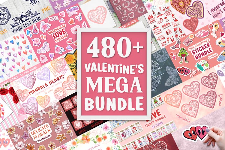 Valentines Mega Bundle. Over 450+ Images