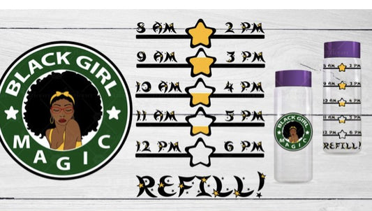 Black Girl Magic Water Tracker