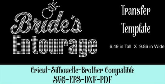Brides Entourage Rhinestone Template