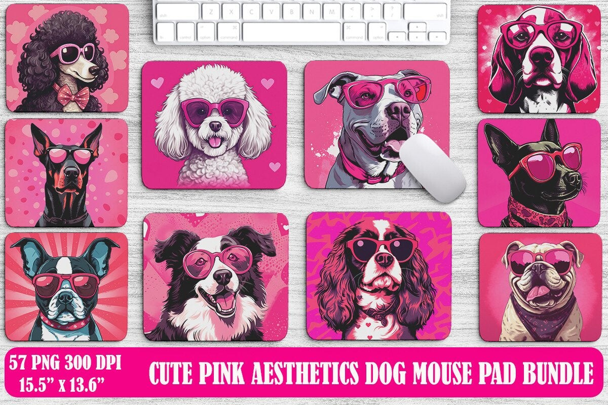 Pink Dog Mousepads