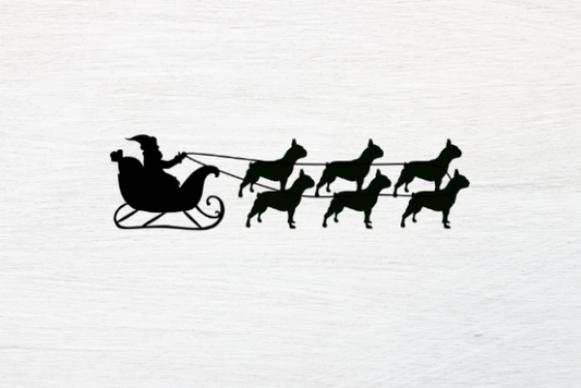 Santa and French Bulldog