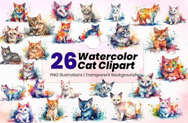 Watercolor Cats