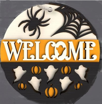 Round Halloween Sign