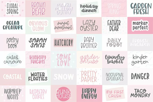 100 Font Bundle