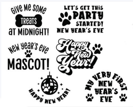 New Year's Day Dog Bandana Bundle