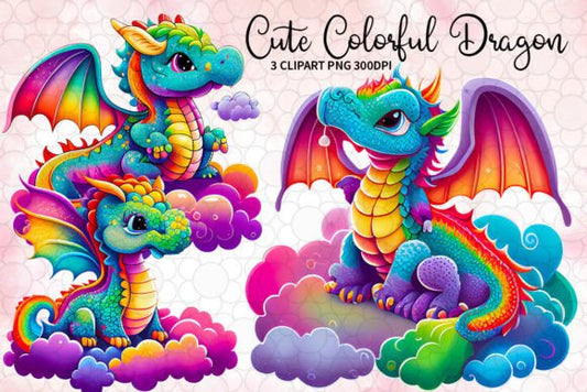 Cute Colorful Dragons