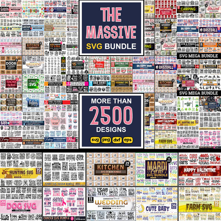 2500 SVG Mega Bundle