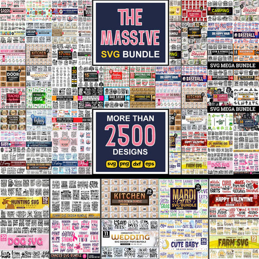 2500 SVG Mega Bundle