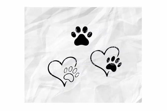 Pawprint Hearts