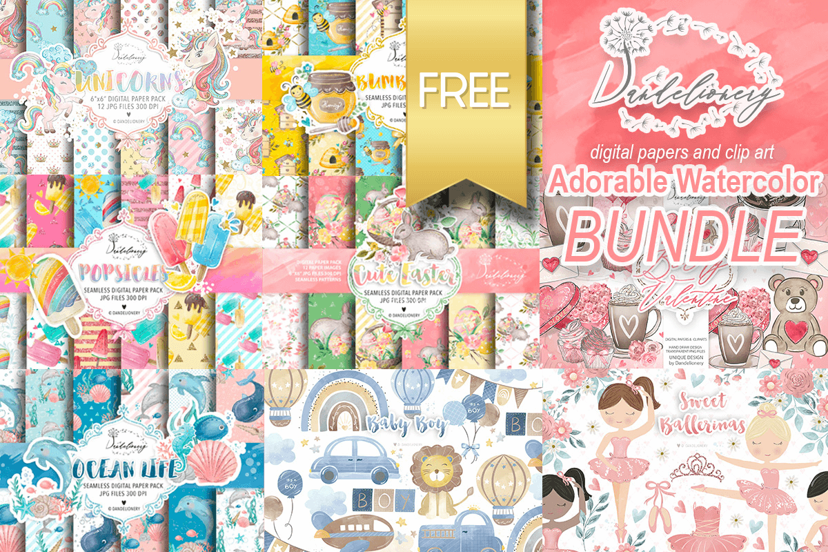 Watercolor Background Bundle