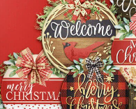 Round Christmas Door Signs