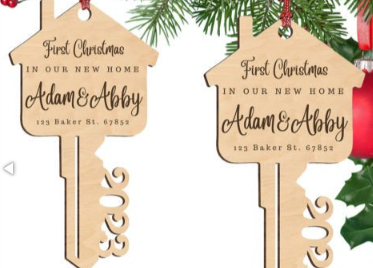 Personalized Key Ornament