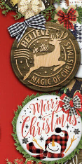Round Christmas Door Signs