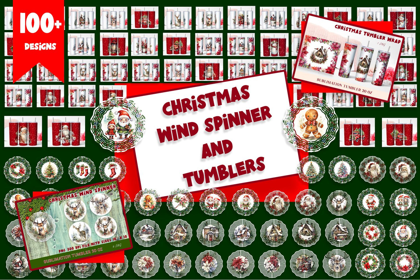 Christmas Wind Spinners and Tumblers
