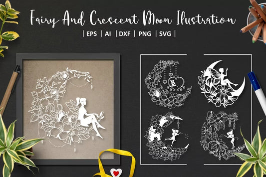 Crescent Moon & Fairy