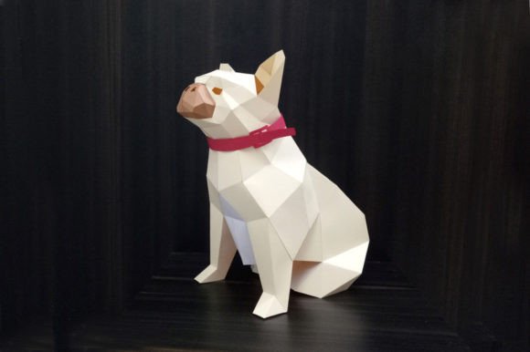 3D French Paper Bulldog