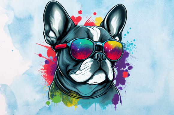 Frenchie with Sunglasses