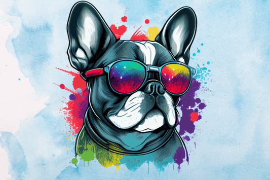 Frenchie with Sunglasses