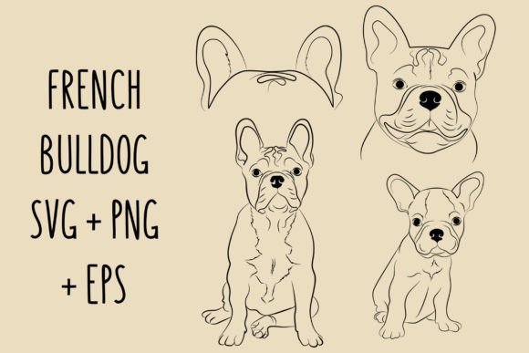 Frenchie Line Art