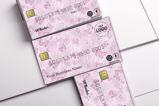 Light Purple Butterfly Credit Card Business Card
