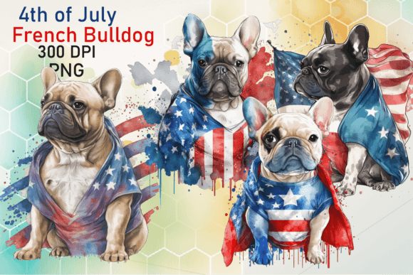 Patriotic French Bulldog