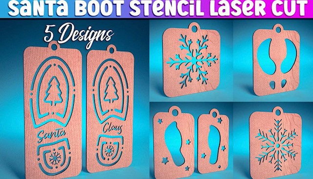 Santa Boot Stencil