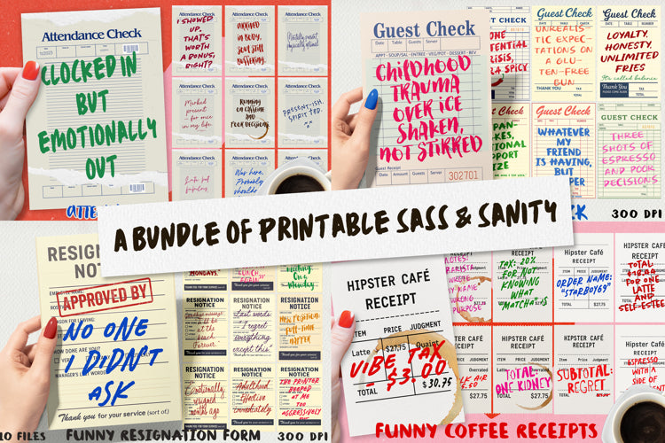 Funny Printable Forms BUNDLE