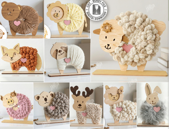 Yarn Wrapped Animals Laser Bundle| Yarn Craft | Sensory Toys