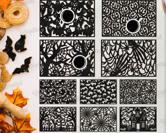 Halloween Placemats Bundle Laser Cut