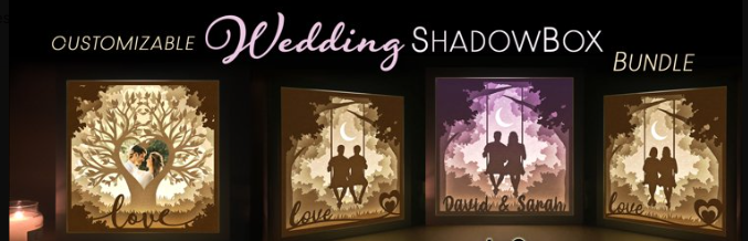 Customizable Wedding Shadow Box Bundle