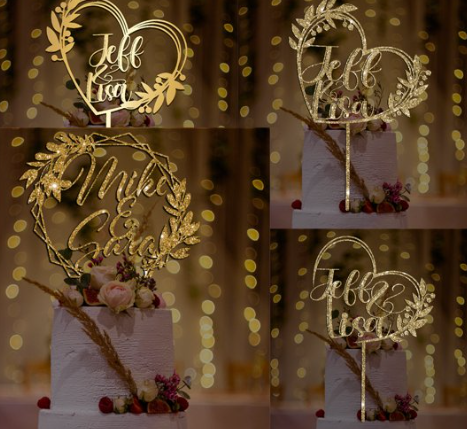 Monogram Wedding Cake Topper SVG