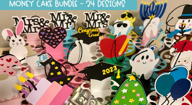 MEGA Money Cake SVG Bundle