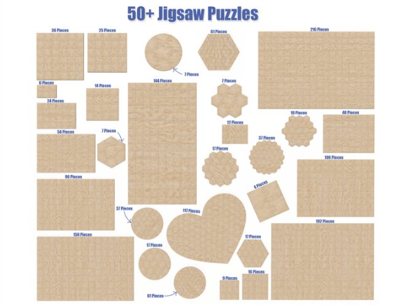 50 Laser Cut Mega Puzzles Bundle