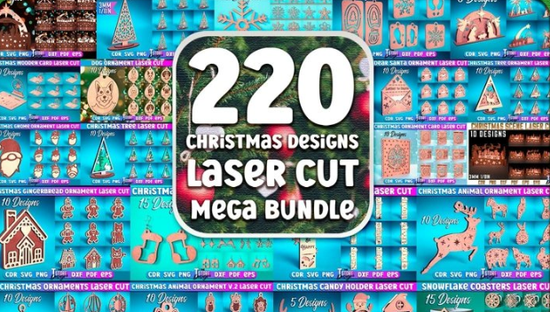 220 Laser Cut Christmas Designs