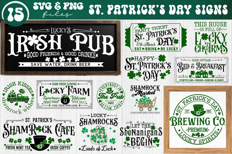 St Patrick's Day Signs SVG Bundle