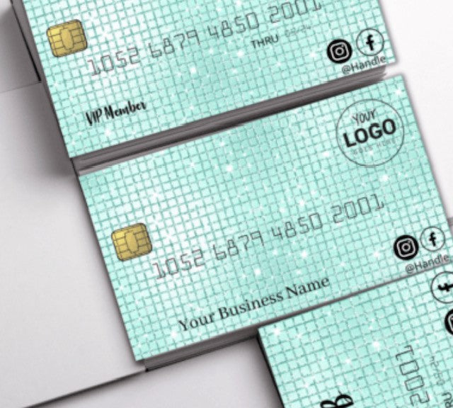 Light Blue Credit Card Business Card