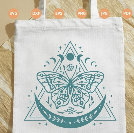 Mystical Butterfly & Moon