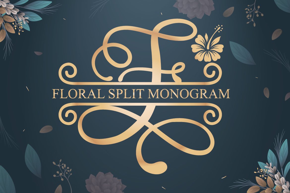 Floral Split Monogram