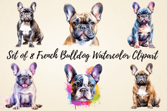 Watercolor Frenchies